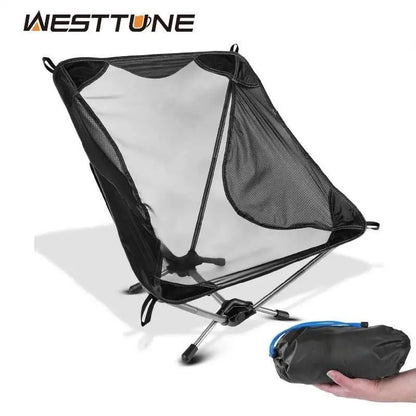 WESTTUNE Ultralight Camping Chair - 780g Aluminum Alloy Mesh Chair for Hiking, Backpacking & Travel