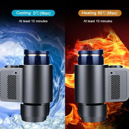 2-in-1 Smart Car Cup Cooler & Warmer – Portable Mini Heating & Cooling Mug for Coffee, Milk & Travel Drink Holder Refrigerator