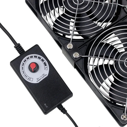 120mm 3000RPM Cooling Fan with Controller – 12V/220V Server, BTC Machine, Workstation Cabinet Radiator Fan