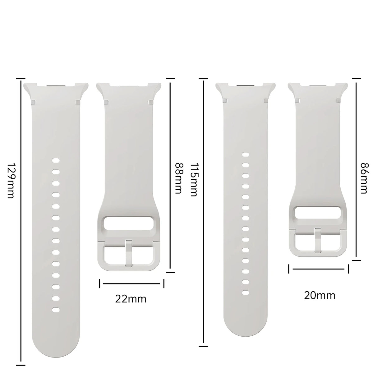 Samsung Galaxy Watch 8 Silicone Sport Strap - Replacement Band for Galaxy Watch 8 40mm/44mm and Watch 8 Classic 46mm