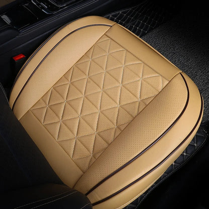 Universal PU Leather Car Seat Cover - Front Seat Cushion Protector Mat
