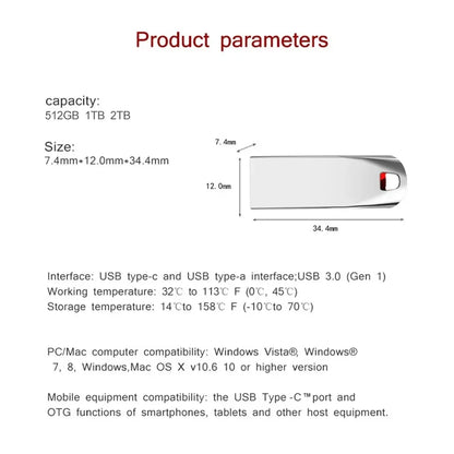 SONY 2TB USB 3.0 Flash Drive, High-Speed Metal Pendrive, Waterproof Portable USB Memory Stick