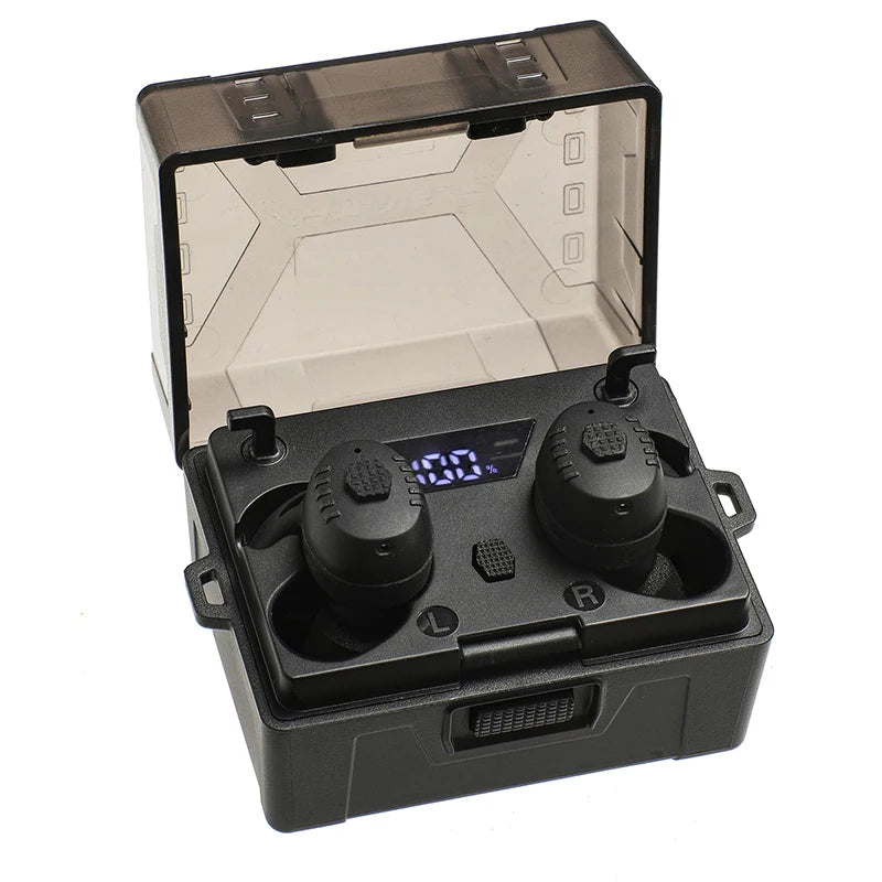 ARM NEXT E30 Tactical Bluetooth Headset – Electronic Noise-Cancelling Earplugs NRR27dB for Shooting