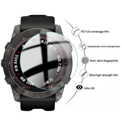 Tempered Glass Screen Protector for Garmin Fenix 8 7 6 Series – HD Sapphire Film for 43mm, 47mm, 51mm Smartwatch