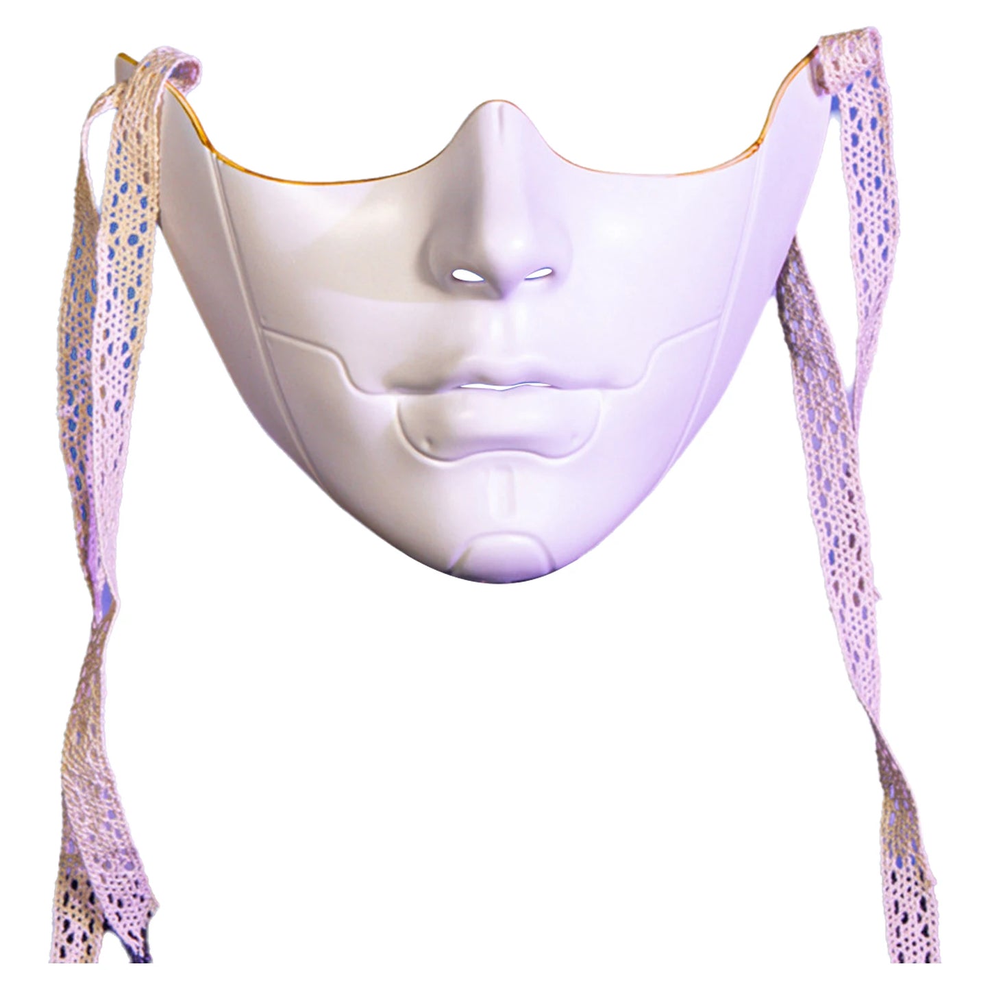 Cyberpunk Mechanical Half Face Mask — Technological Wings Mask for Men & Women, Halloween, Carnival, Dress-Up Props