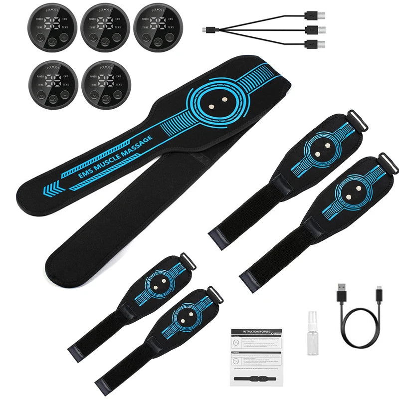 Smart Abdominal Muscle Trainer — EMS Toning Belt for Abs, Arms, and Legs Home Fitness Massage Equipment