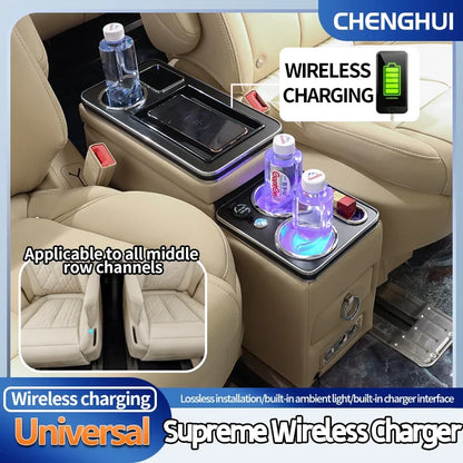 Universal Toyota Proace Verso Armrest Box – Car Console Storage with Wireless Charging for MPV