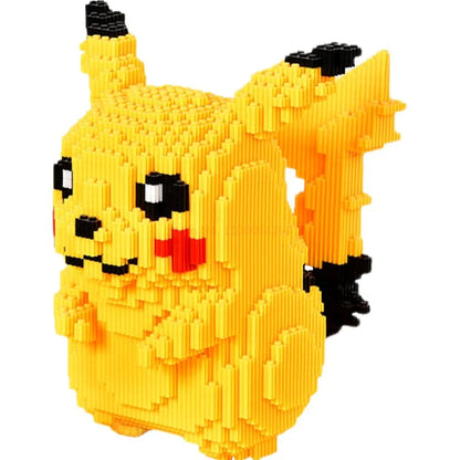 5210PCS Anime Pokemon Pikachu Diamond Micro Building Blocks - Mini Bricks Model, Challenging Decompression Toy Gift