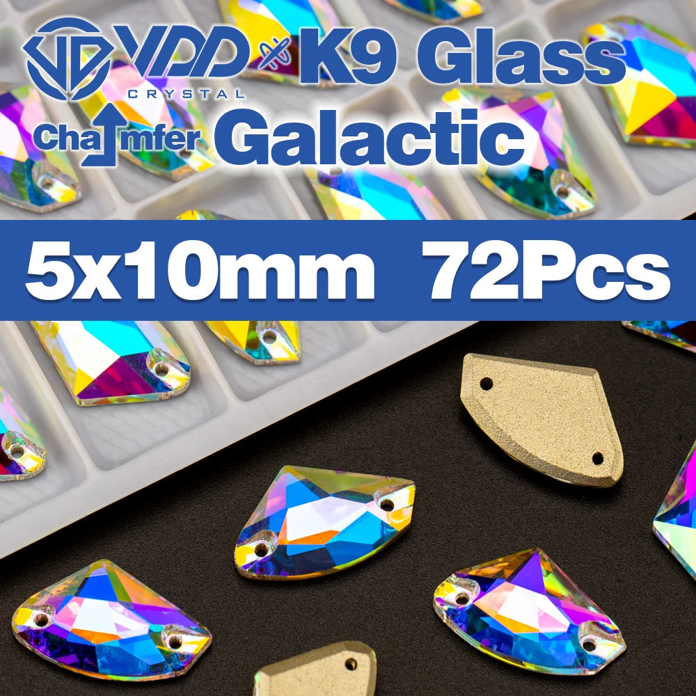 AAAAA K9 Glass Sew-On Rhinestones - AB Crystal Flatback Stones for Wedding Dress & Clothing Accessories