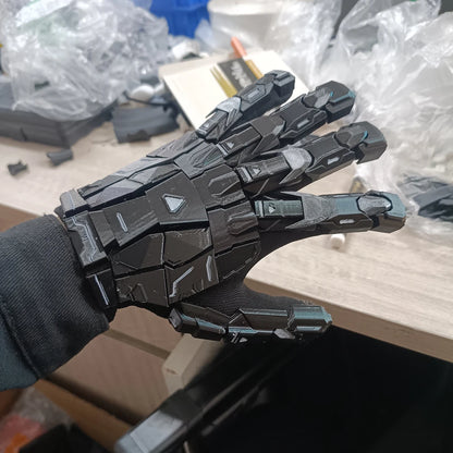 3D Printed Gothic Mechanical Gloves - Handmade Punk Techwear Cosplay Hand Armor