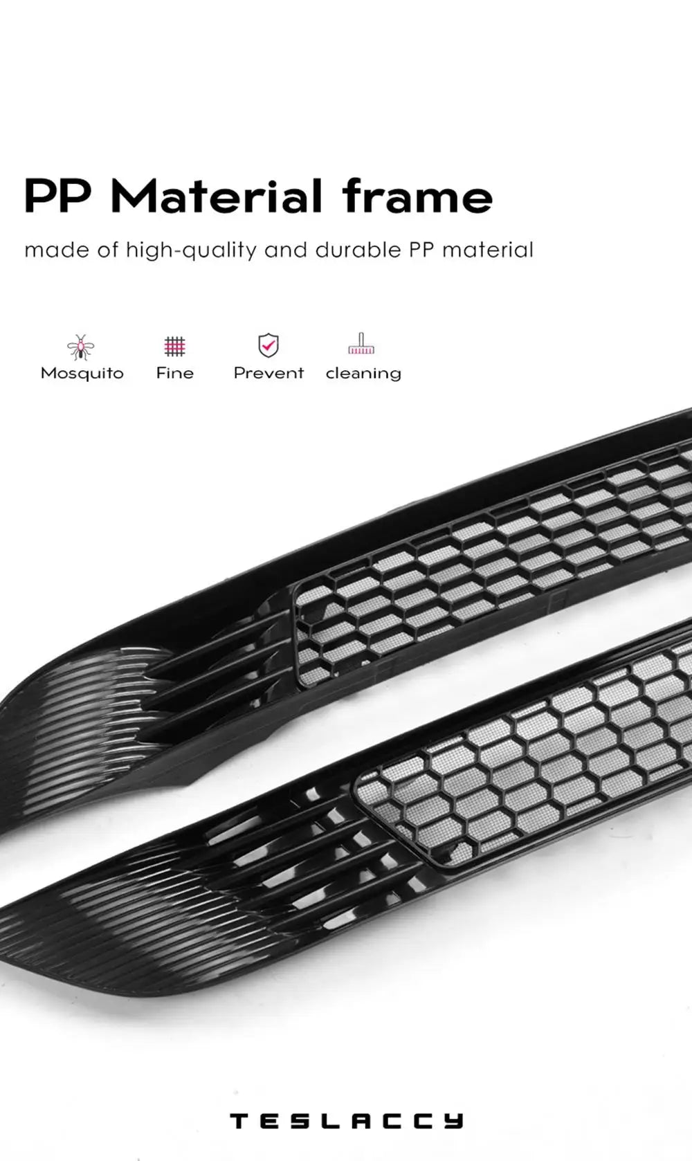 Tesla Model Y 2020-2024 Lower Bumper Anti-Insect Net – Dustproof Front Vent Grille Cover