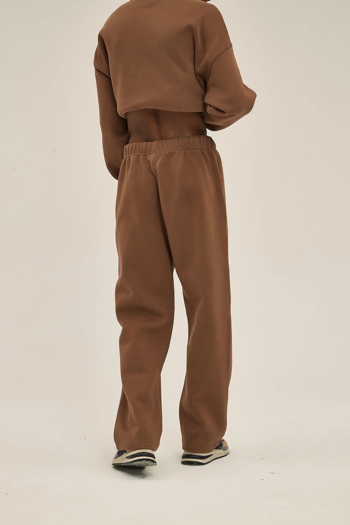 Straight-Lined Solid Color Cashmere Sweatpants – Soft Cozy Lounge Pants