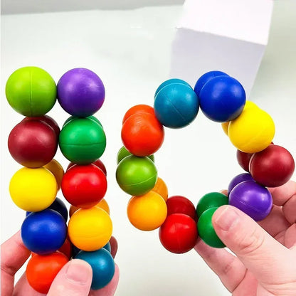 2025 3D Fidget Puzzle Ball Toy – Endless Twist & Turn Flexible Joint Stress Relief Desk Sculpture, Sensory Toy for Kids & Adults Gift