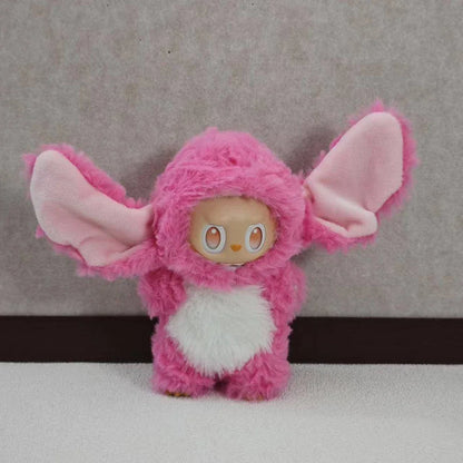 17cm Labubu Doll Clothes – Cute Dress-Up Plush Animal Set with Elephant Outfit, Fashionable & Fun