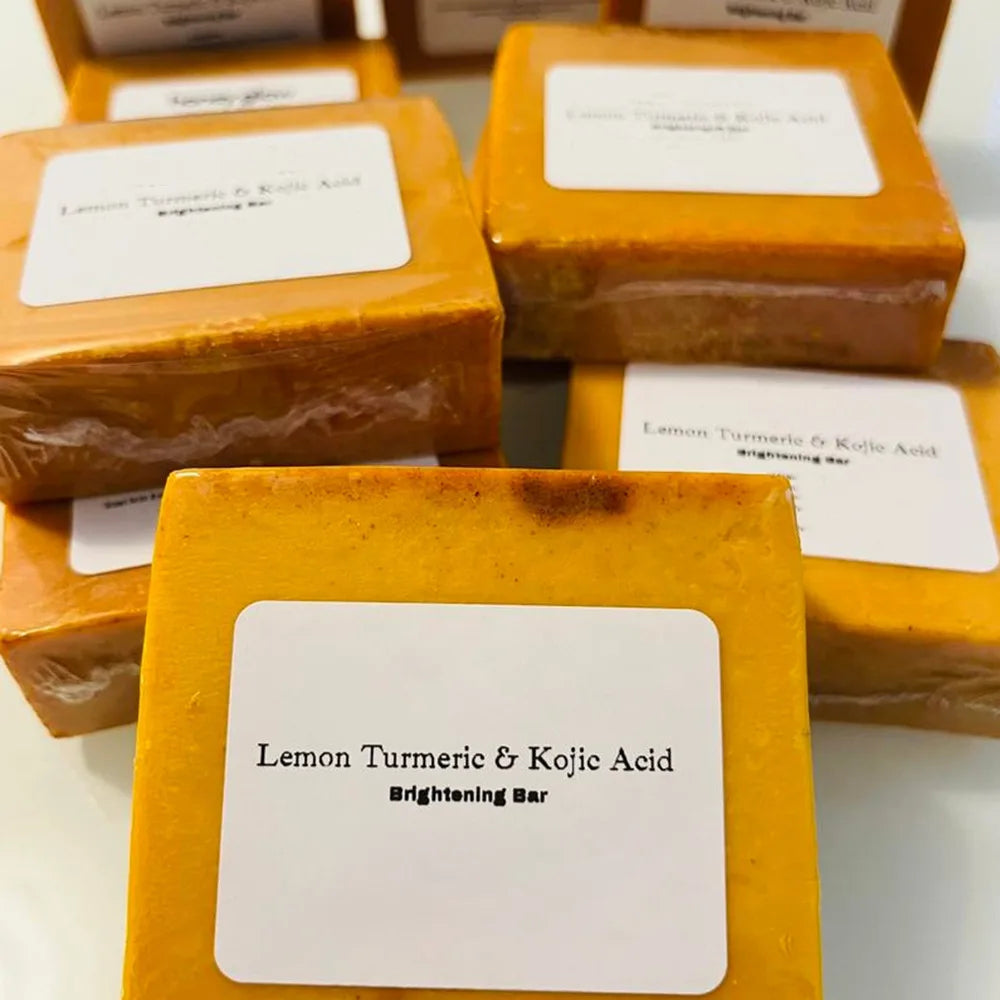 100g Turmeric & Lemon Kojic Acid Handmade Soap – Shower & Facial Soap