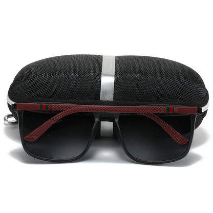 Polarized Sports Sunglasses for Men – Lightweight Comfortable Square UV400 Eyewear with Original Case