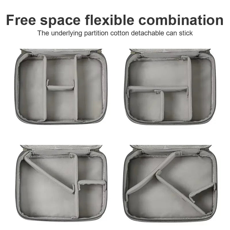 Portable Waterproof Travel Cable Organizer Bag – Digital Electronics USB Charger & Data Cord Storage