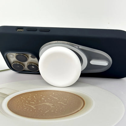 Oval Magnetic Silicone Phone Grip Holder: Finger Stand for iPhone 15, 14, 13, 12 - Foldable P-Socket Posket Grip Tok