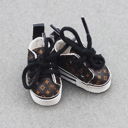 H4x2cm Leather Shoes for 1/6 Scale 15cm Labubu Cotton Doll – Toy Clothing Accessories