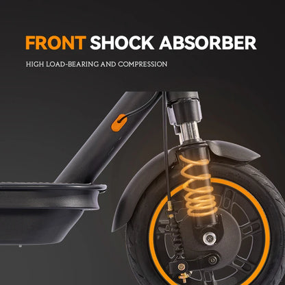 HEZZO G30 36V 500W Electric Scooter — 21MPH, 37.5-Mile Range, 10" Wheels, 15Ah Foldable Escooter with Front Suspension
