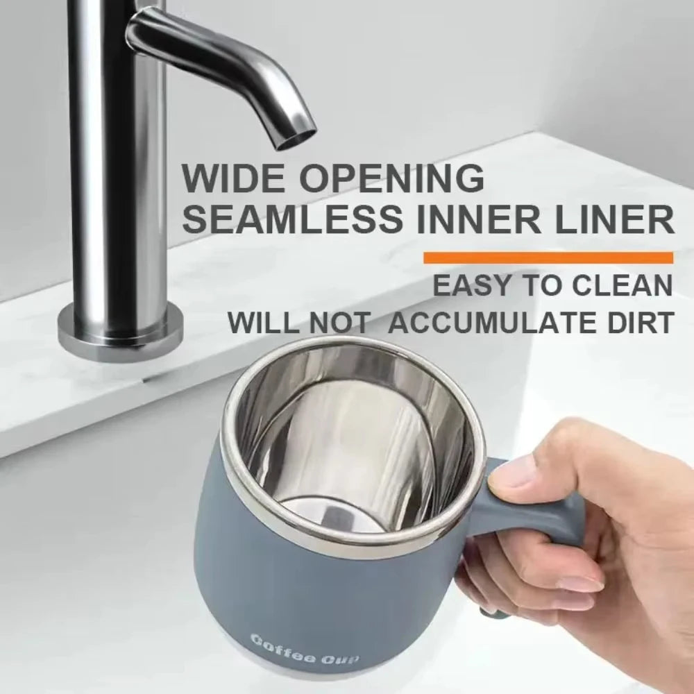 500ML Stainless Steel Insulated Coffee Cup - Double Wall Hot & Cold Travel Tumbler with Lid, Leakproof Design