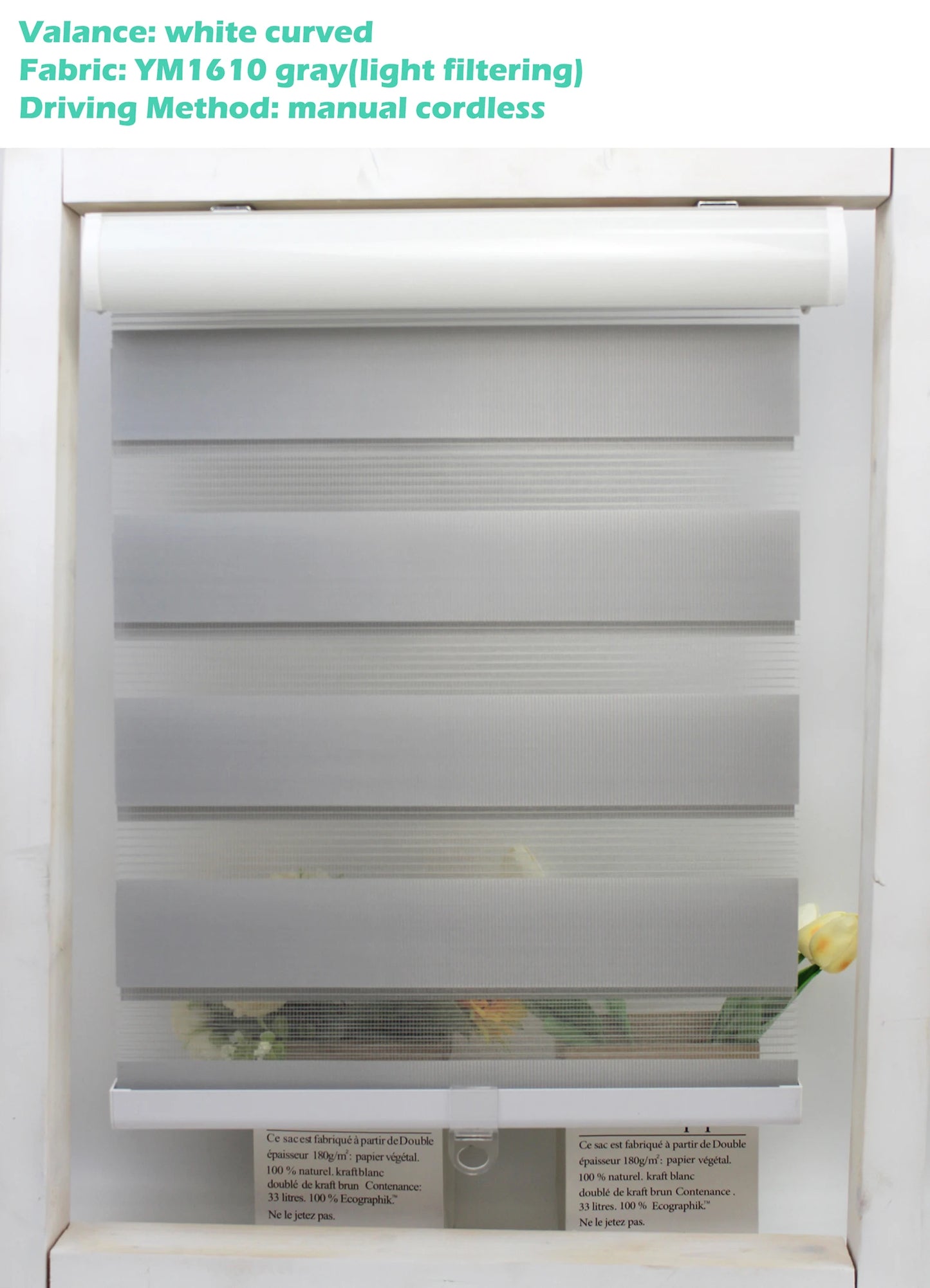 Decopedia Custom Made Zebra Blinds – Motorized Roller Blackout Day & Night Window Blinds for Sliding Doors