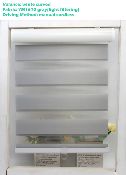 Decopedia Custom Made Zebra Blinds – Motorized Roller Blackout Day & Night Window Blinds for Sliding Doors