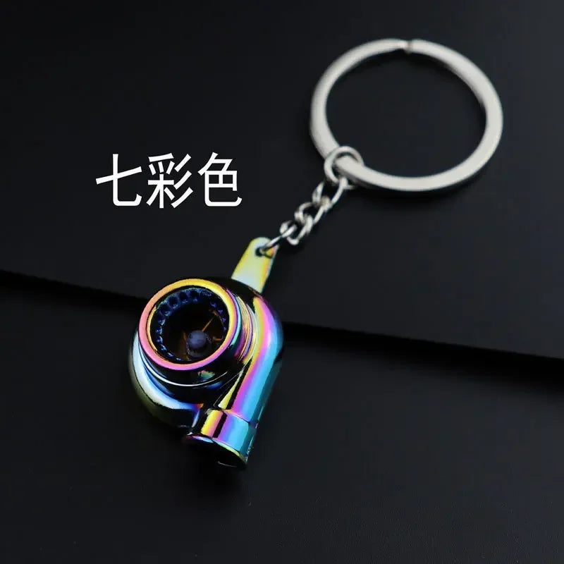 Creative Metal Car Keychain — Zinc Alloy Turbo, Gearbox & Brake Disc Pendant for Men’s Birthday or Dad Gift