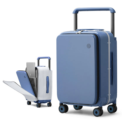 Mixi 20" Wide Handle Carry-On Suitcase – Men & Women Travel Trolley Luggage with PC Aluminum Frame M9275