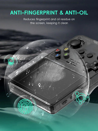 DATA FROG R36S Tempered Glass Screen Protector - Original Cover Film for 3.5-Inch RGB20S and R35S Game Player