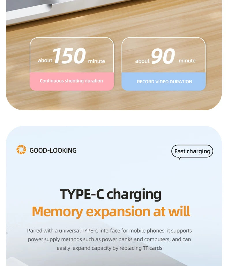 Xiaomi 4K Digital Camera – 50MP Autofocus Portable Retro Camera, CCD Travel & Student Camera