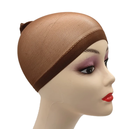 2PCS Stretch Mesh Wig Caps – Black & Brown Stocking Wig Cap for Weave, Hair Nets for Making Wigs