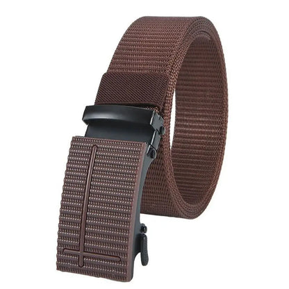 Men's Casual Cowboy Nylon Belt – Breathable Tactical Waistbelt with Alloy Buckle for Outdoor Accessories