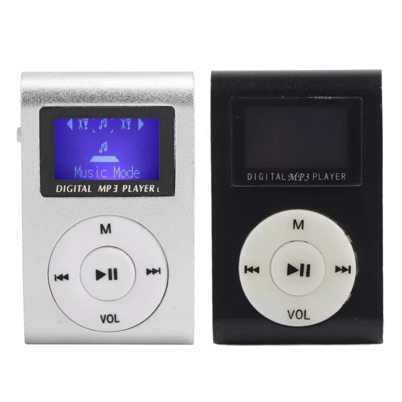 Portable Clip MP3 Music Player - Mini Sports Music Player with LCD Screen & Memory Card Support