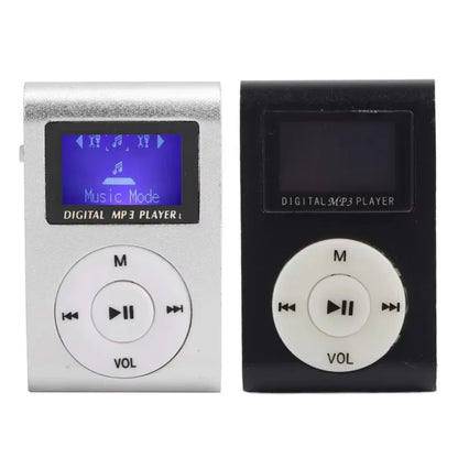 Portable Clip MP3 Music Player - Mini Sports Music Player with LCD Screen & Memory Card Support