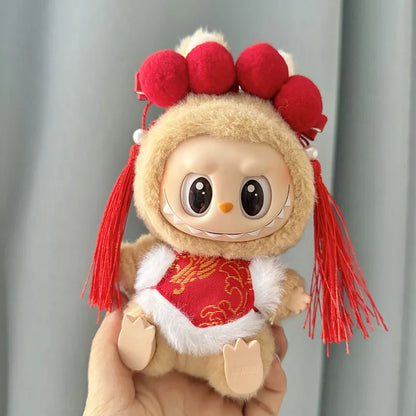 13 Styles Cute Mini Plush Doll Clothes - Outfit Accessories for Kpop Exo Labubu II Idol Dolls, Jumpsuits & Party Clothing
