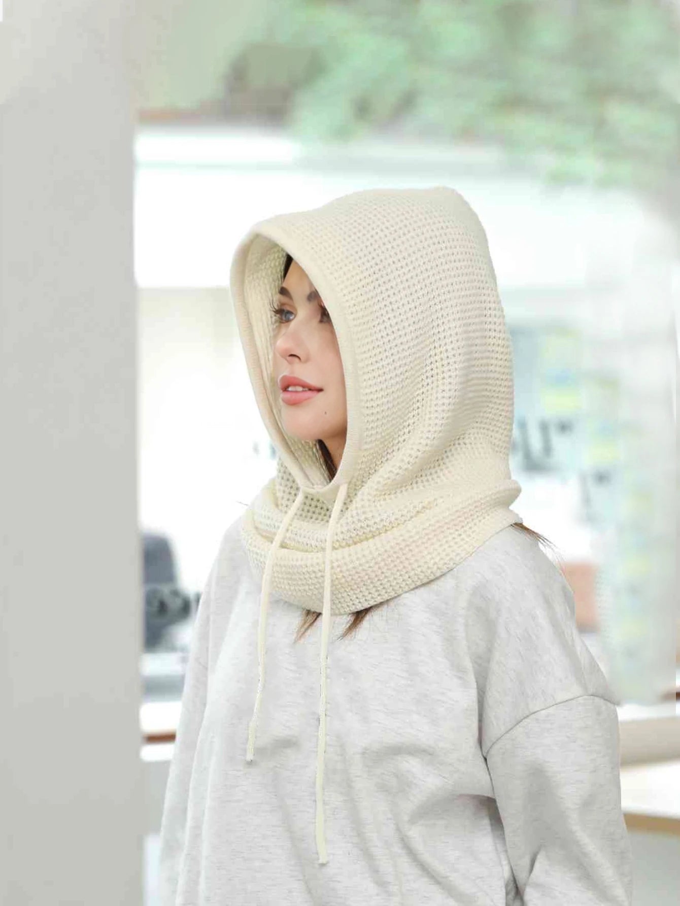 Women’s Winter Beanie Hat with Knit Balaclava – Neck Warmer & Ski Snow Scarf
