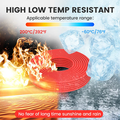CONEPY Super Soft Silicone Electrical Wire – Heat-Resistant Red & Black 12-30 AWG for Car Battery