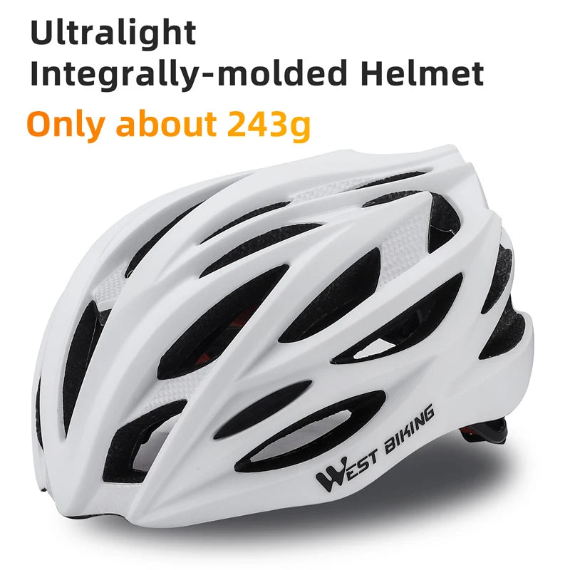 WEST BIKING Ultralight Cycling Helmet - Integrated Molding MTB & Road Bike Helmet for Men & Women