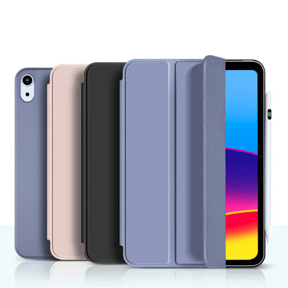 Leather Stand Flip Smart Cover for iPad — Soft Silicone Case for iPad 10th & 11th Gen, 10–11-inch (2022/2025)