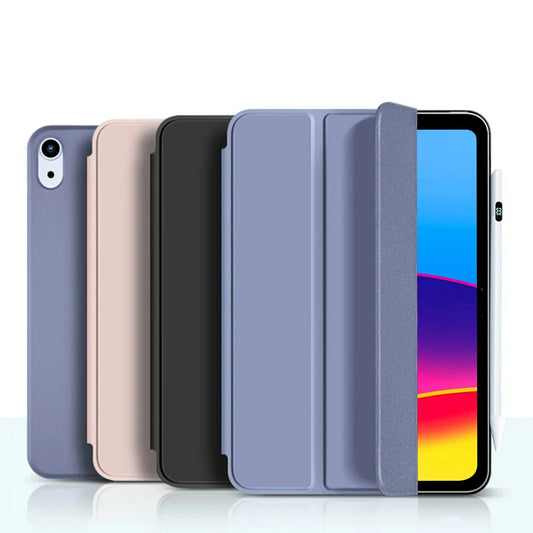 Leather Stand Flip Smart Cover for iPad — Soft Silicone Case for iPad 10th & 11th Gen, 10–11-inch (2022/2025)