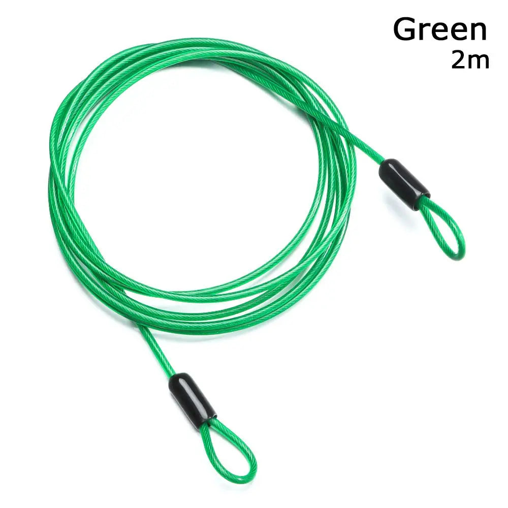 Strong Steel Bicycle Lock Cable 0.5/1/2M – Anti-Theft Cycling Safety Wire Lock for MTB & Road Bikes, Durable Bike Security Rope Accessory