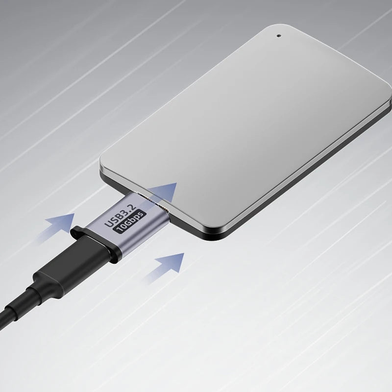 Micro B USB 3.0 Male to Type-C Female Adapter – USB 3.0 to Type-C Connector for External Hard Drive HDD Cable
