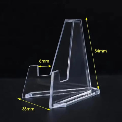 Clear Acrylic Coin & Card Display Stand – 1-30PCS Mini Easel Holder for Trading Cards, KPOP Idol Cards & Collectible Organizer Stand