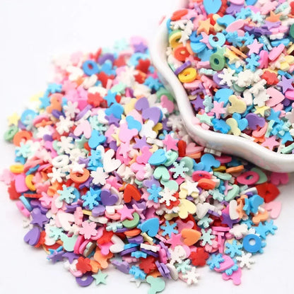 Boxi Polymer Clay Sprinkles - Star, Flower & Fruit Slice DIY Nail Art Accessories