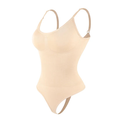 Women’s Full Body Shapewear Bodysuit – Smoothing Thong Body Shaper Sculpting Slimming Underwear