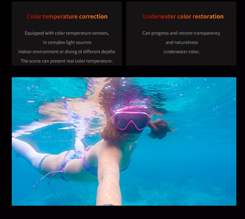 VIRAN V10 5K Waterproof Action Camera with 2" Touch LCD, Electronic Image Stabilization, Dashcam & Motion Detection