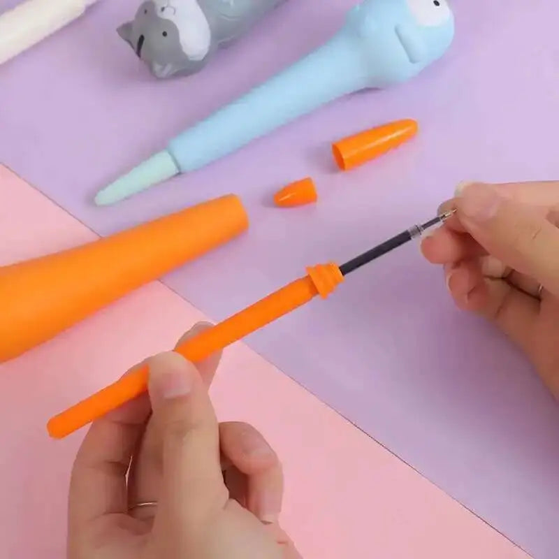 Lytwtw’s Cute Kawaii Soft Gel Pen – Creative Cartoon Stress Relief Pen for School and Office Supplies