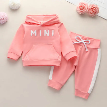 Newborn Baby Girls Clothes Set – Pink Ruffle Top & Heart Print Bow Trousers, Princess Casual Outfit for Infants