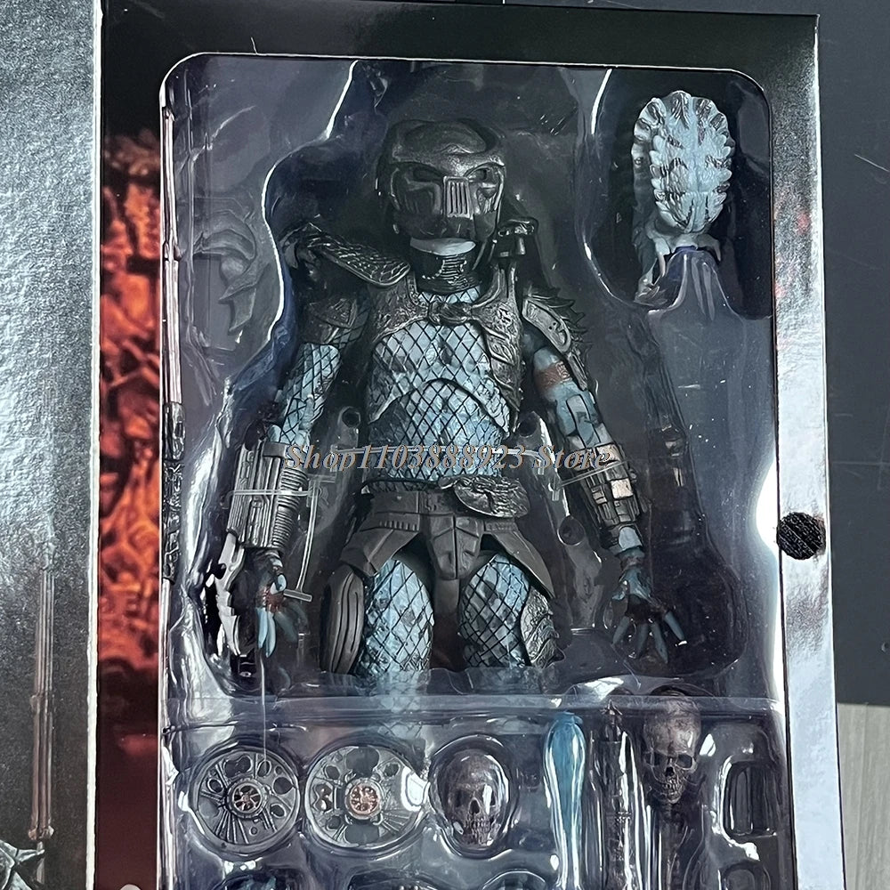 NECA Predator Figure — Ultimate Shaman Elder Armored Jungle Hunter with Snake Vision, Alien Model Toy Gift